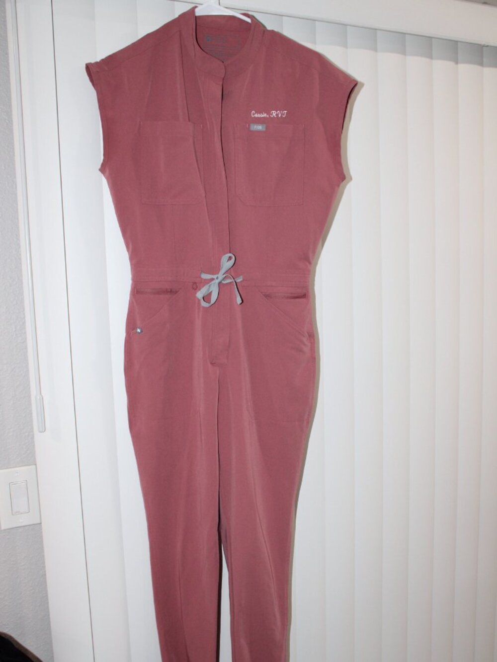 FIGS XS, Rafaela Jogger Scrub Jumpsuit, Mauve